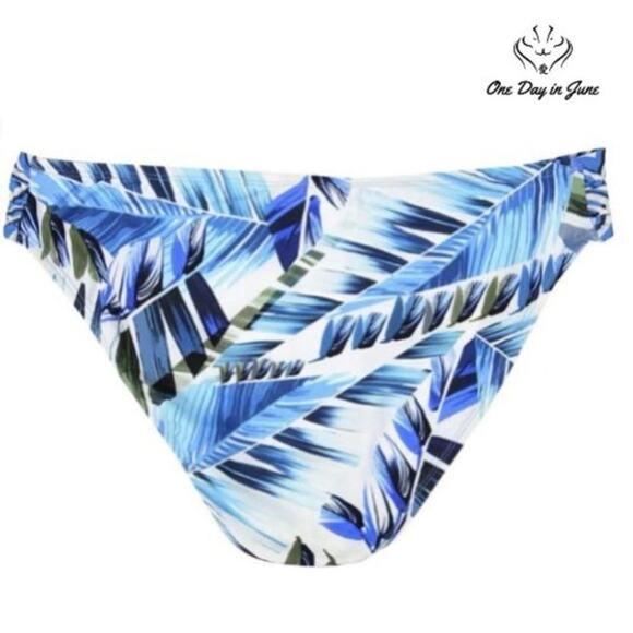 La Blanca Side Shirred Hipster Bikini Bottom Swimsuit Size 14 - Picture 2 of 4